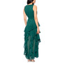 Women's Clip-Dot Tiered Ruffled Gown