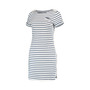 Women's White, College Navy Seattle Seahawks Tri-Blend Jovanna Striped Dress