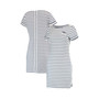 Women's White, College Navy Seattle Seahawks Tri-Blend Jovanna Striped Dress