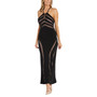 Women's Mesh Cut-Out Halter-Neck Dress