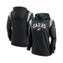 Women's Black Philadelphia Eagles Sideline Stack Performance Pullover Hoodie
