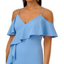Women's Off-The-Shoulder Ruffled Crepe Gown