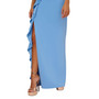Women's Off-The-Shoulder Ruffled Crepe Gown