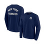 Men's and Women's Navy New York Yankees Super Soft Pullover Crew Sweatshirt