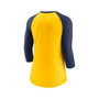 Women's Gold, Navy Milwaukee Brewers Next Up Tri-Blend Raglan 3/4-Sleeve T-shirt