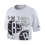 Women's White Brooklyn Nets Cropped T-shirt