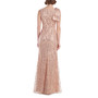 Women's Sequin-Detail Bow-Shoulder Gown