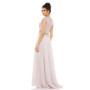 Women's Embellished Cap Sleeve Bodice Flowy Gown