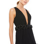 Women's Ieena Pleated Ruffle Tiered Plunge Neck Gown