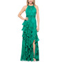Women's Tiered Ruffled Chiffon Gown