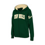 Women's Green South Florida Bulls Arched Name Full-Zip Hoodie