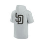 Men's and Women's Gray San Diego Padres Super Soft Fleece Short Sleeve Hoodie