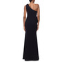 Women's Flower-Embellished One-Shoulder Gown