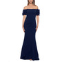 Petite Off-The-Shoulder Ruffled-Sleeve Gown