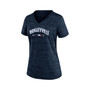 Women's Navy Chicago Cubs MLB City Connect Velocity Space-Dye Performance V-Neck T-shirt