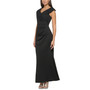 Women's Ruched Portrait-Collar Gown