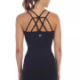 Women's Lattice Back Built in Bra Workout Top
