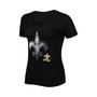 Women's Black New Orleans Saints Ink Dye Sideline V-Neck T-Shirt