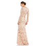 Women's Sequin Wrap Long Sleeve Gown