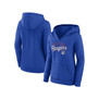 Women's Branded Blue New York Rangers Simplicity Crossover V-Neck Pullover Hoodie