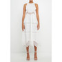 Women's Lace Trim Open Back Dress