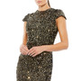 Women's Ieena Sequined Cap Sleeve High Neck Gown