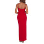 Petite Ruffled Ruched V-Neck Gown