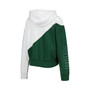 Women's White and Green Green Bay Packers Bobbi Color Blocked Pullover Hoodie