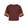 Women's Burgundy Washington Commanders Fanfare Sport V-Neck Crop Top