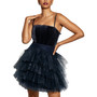 Women's Fit & Flare Glitter Tulle Dress