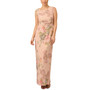 Women's Floral-Print Metallic Matelasse Gown