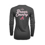 Women's Threads Charcoal Atlanta Braves 2021 World Series Champions Hometown Long Sleeve V-Neck T-shirt