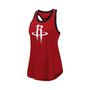 Women's Red Houston Rockets Showdown Scoop-Neck Racerback Tank Top
