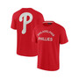 Men's and Women's Red Philadelphia Phillies Super Soft Short Sleeve T-shirt