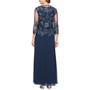 Women's Floral-Embroidered Jacket & Gown