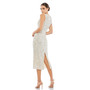 Women's Hand Embellished High Neck Sheath Dress