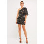 Women's One Shoulder Sequin Mini Dress