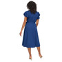 Women's Flutter-Sleeve Faux-Wrap Dress