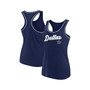 Women's Branded Navy Dallas Cowboys Wordmark Logo Racerback Scoop Neck Tank Top