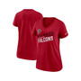 Women's Red Atlanta Falcons Slant Logo Tri-Blend V-Neck T-shirt