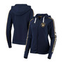 Women's Navy Milwaukee Brewers Game Changer Raglan Full-Zip Hoodie