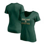 Women's Green Oakland Athletics Compulsion To Win V-Neck T-shirt