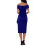 Waterfall-Ruffle Off-the-Shoulder Gown