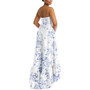 Women's Strapless High-Low Ruffled-Hem Gown