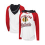 Women's White, Red Chicago Blackhawks MVP Raglan Hoodie T-shirt