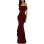 Petite Off-The-Shoulder Mermaid Gown