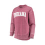 Women's Crimson Indiana Hoosiers Vintage-Like Wash Pullover Sweatshirt