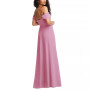 Women's Notched-Neck Off-The-Shoulder Gown