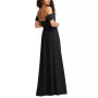 Women's Notched-Neck Off-The-Shoulder Gown