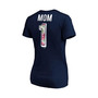 Women's Branded Navy Cleveland Indians Mother's Day Logo V-Neck T-shirt